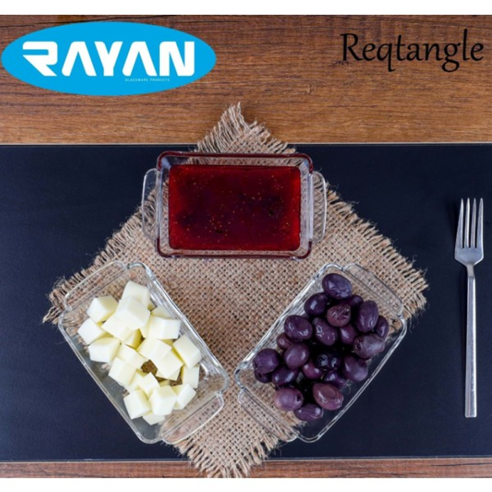 Just Cheap Rayan Reqtangle Tekli Dikgörtgen Cam Kahvaltılık Kahvaltı Takımı Fiyatı