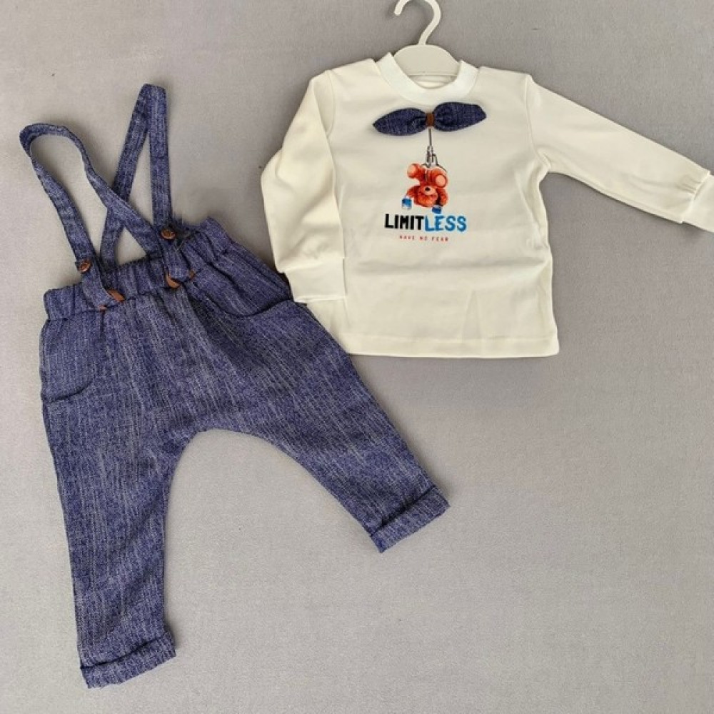 Just Cheap Store Papyonlu Sweat Kot Pantolon 2li Erkek Bebek Salopet Takımı Bebek Giysi Takım Fiyatı
