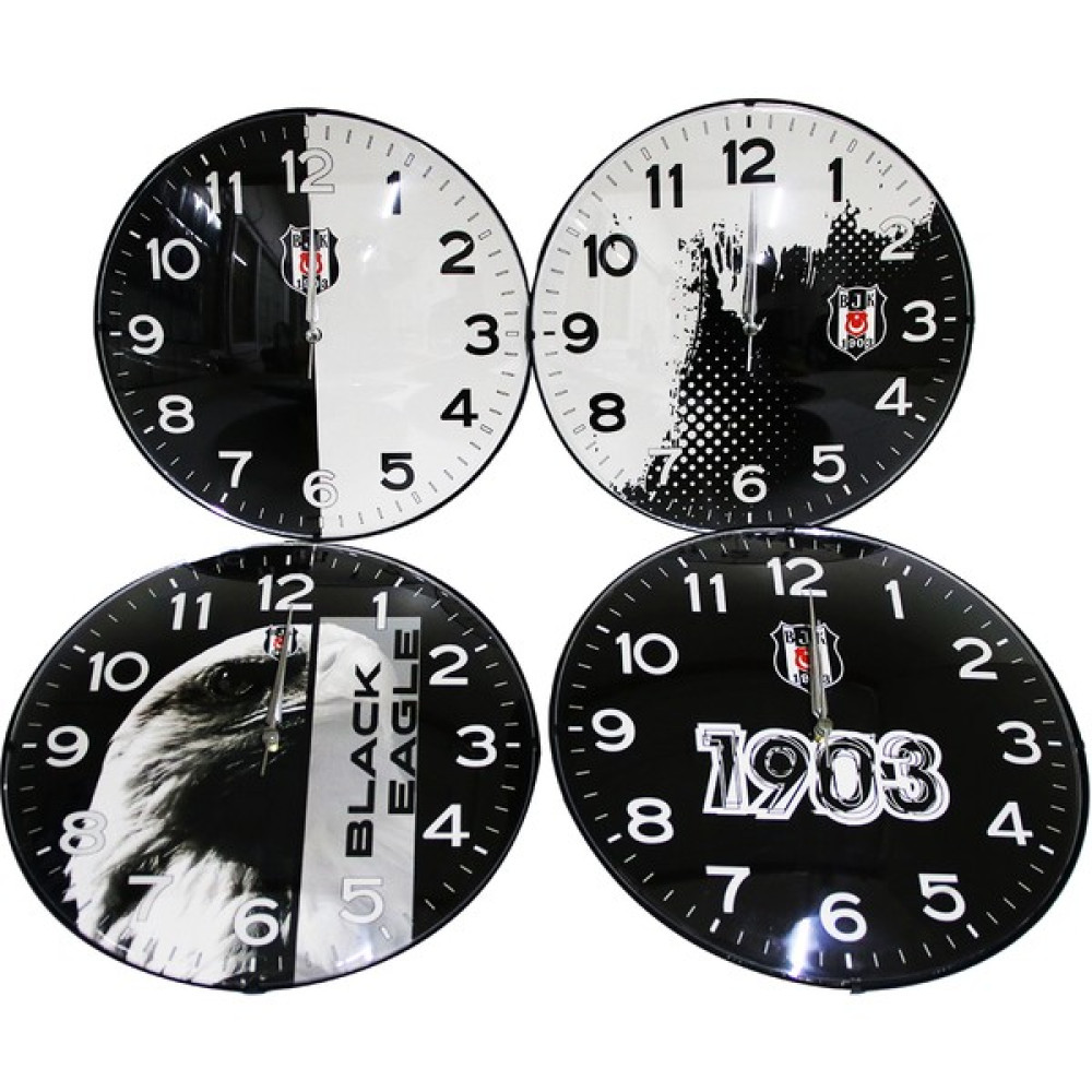 Just Cheap Taraftar Beşiktaş Metal Duvar Saati Lisanslı (4434) Dekoratif Saat Fiyatı