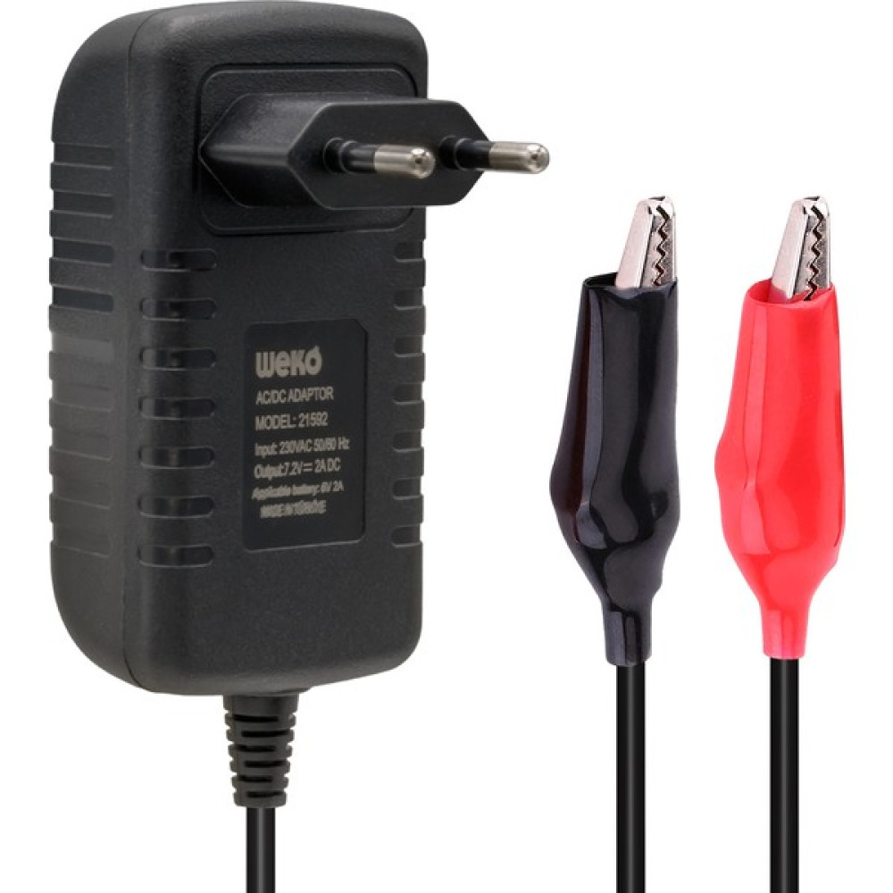 Just Cheap Weko 7.2 Volt - 2 Amper Krokodil Uçlu Priz Tip Ledli Yerli Üretim Akü Şarj Cihazı (OUT:6V2A) (4434) Akü Şarj Edici Fiyatı