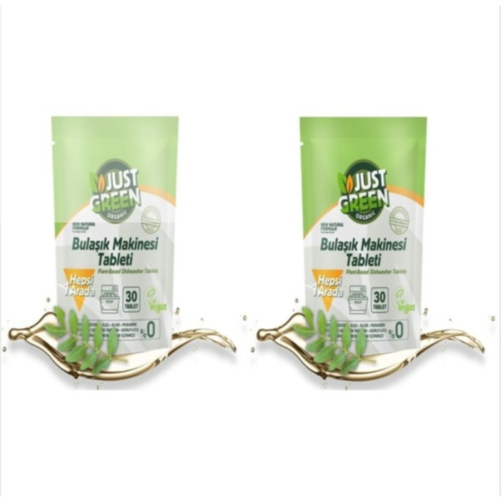Just Green Organic 2'li Bulaşık Makinesi Tableti 2X480GR Bulaşık Yıkama Fiyatı