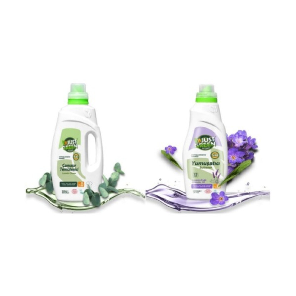 Just Green Organic Çamaşır Temizleyici 1500ML + Yumuşatıcı 1000ML - 2,5 lt Çamaşır Deterjanı Fiyatı