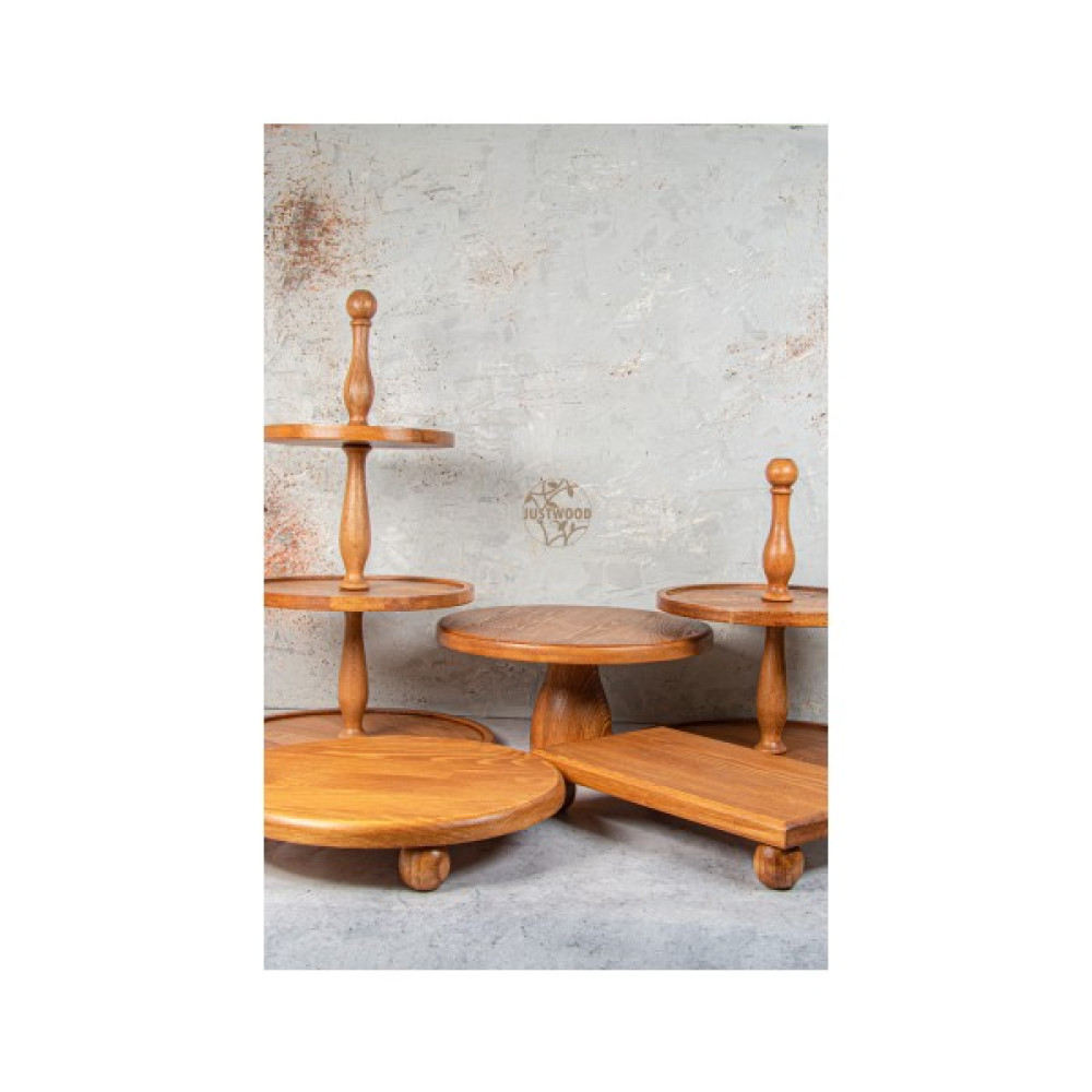 Just Wood 3 Katlı + 2 Katlı Kek Standı + Pastalık 29 cm + Risus 29 cm + Risus Ahşap 17 x 30 cm Mutfak Gereçleri Fiyatı