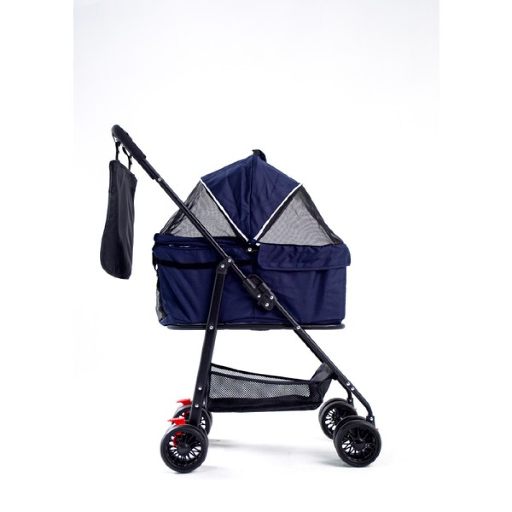 Justie Pet Lotus Kedi & Köpek Arabası LACİVERT IC01-N 76X52X95 cm - Lacivert Evcil Hayvan Ürünleri Fiyatı