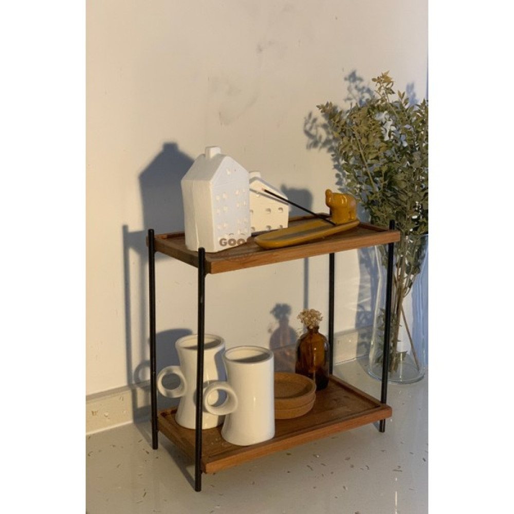 JustWood 2 Katlı Metal Stantlı Mutfak Rafı Tezgah Üstü Düzenleyici Organizer Saklama Kapları Fiyatı