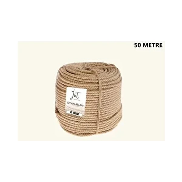 Jüt Halat 8 mm 50 mt Hasır Ip Urgan Ipi Dekoratif Ip Diğer Fiyatı