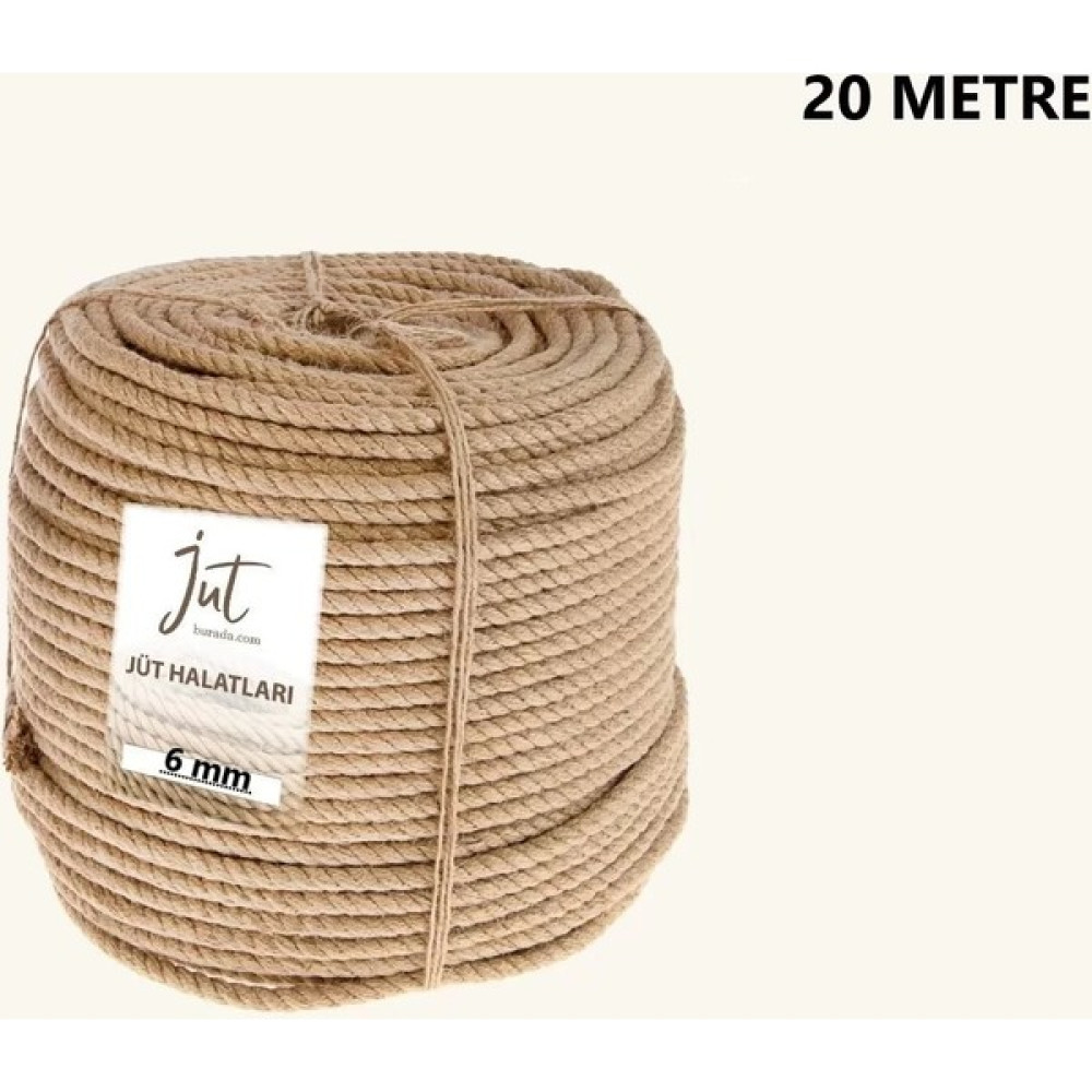 Jütburada Jüt Halat 6 mm 20 Metre Hasır Dekor Süsleme Ip - 58 Oyun & Hobi Fiyatı