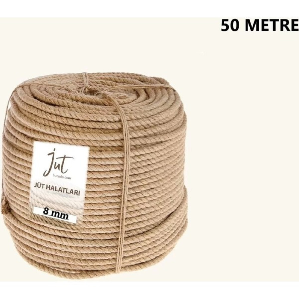 Jütburada Jüt Halat 8 mm 50 Metre Hasır Dekor Süsleme Ip Oyun & Hobi Fiyatı