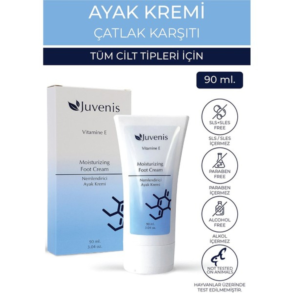 Juvenis Kozmetik Ayak Kremi Nemlendirici ve Yumuşatan E Vitaminli Çatlak tı Ayak Bakım Kremi 90ML Oto Boyaları Fiyatı