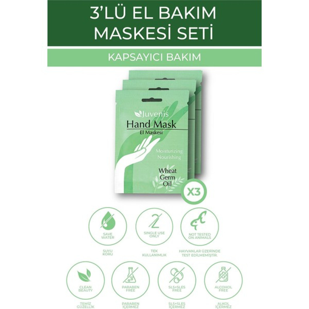 Juvenis Kozmetik El Maskesi Seti Buğday Yağlı Nemlendirici ve Besleyici 3'lü Kapsayıcı El Bakım Seti Oto Boyaları Fiyatı