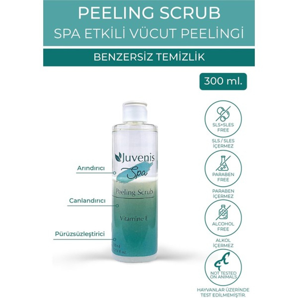 Juvenis Kozmetik Vücut Peelingi Pürüzsüzleştirici Tüm Cilt Tiplerine E Vitaminli Canlandırıcı ve Arındırıcı Peeling 300ML Oto Boyaları Fiyatı