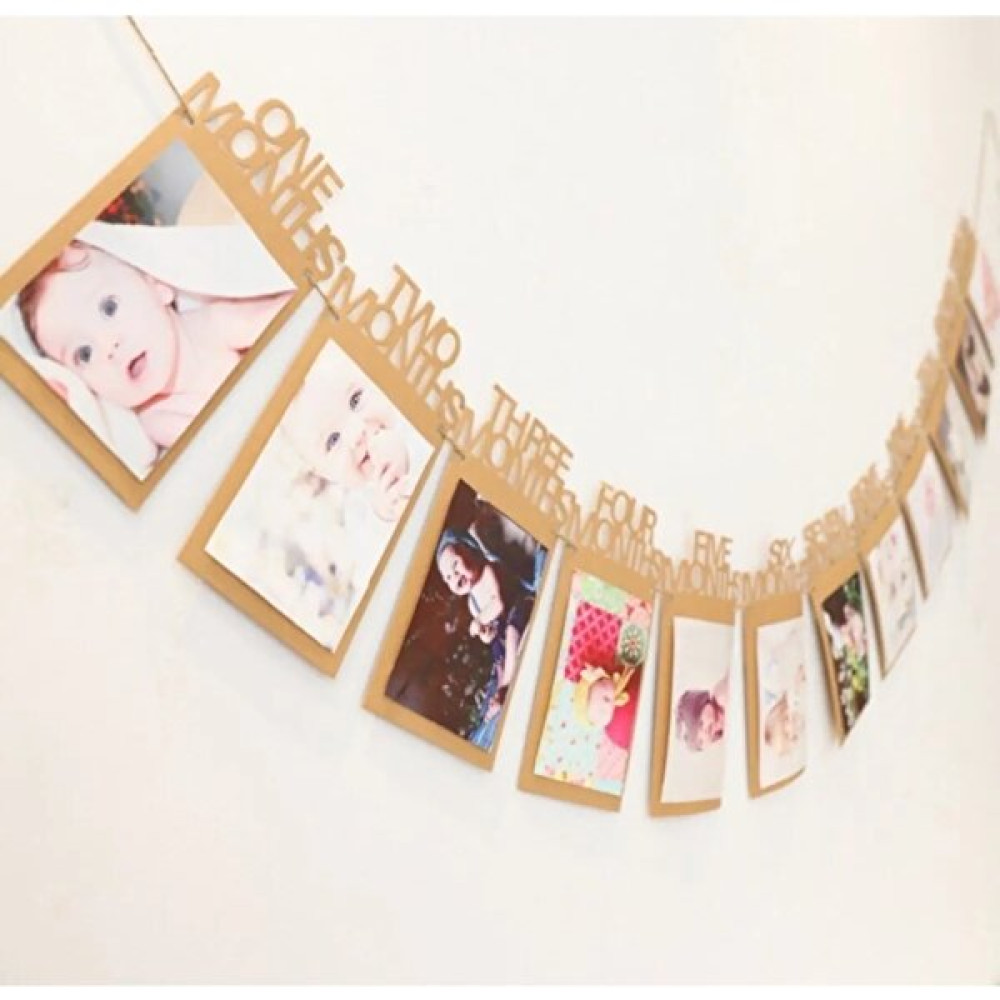 Juzk Solutions Ahşap Plaka 12 Ay Temalı Bebek 1 Yaş Albüm Çerçeve Banner - Kahverengi Resim & Fotoğraf Çerçevesi Fiyatı