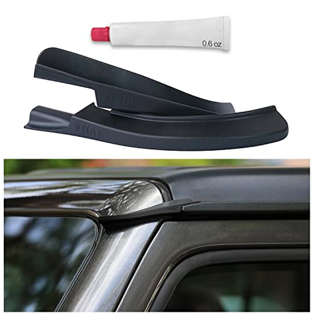 JVMA Hardtop Rain Gutter Extensions Rooftop Rainwater Deflector for Jeep Wrangler JL JLU Accesssories 2018-2024 and Gladiator JT Exterior Accessory (US Patented)
