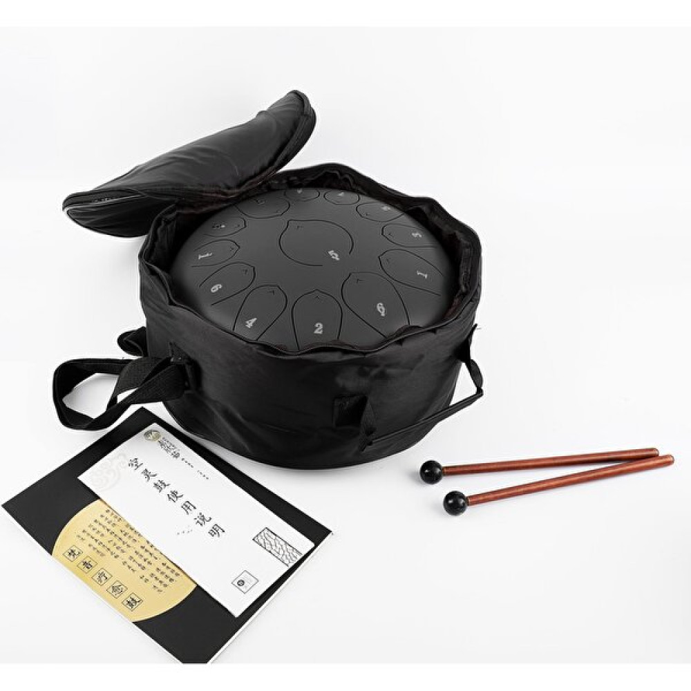 Jwin JTN-1213 12 Inç 13 Ses Ton Çelik Handpan Tongue Davulu - Siyah Vurmalı Çalgılar Fiyatı