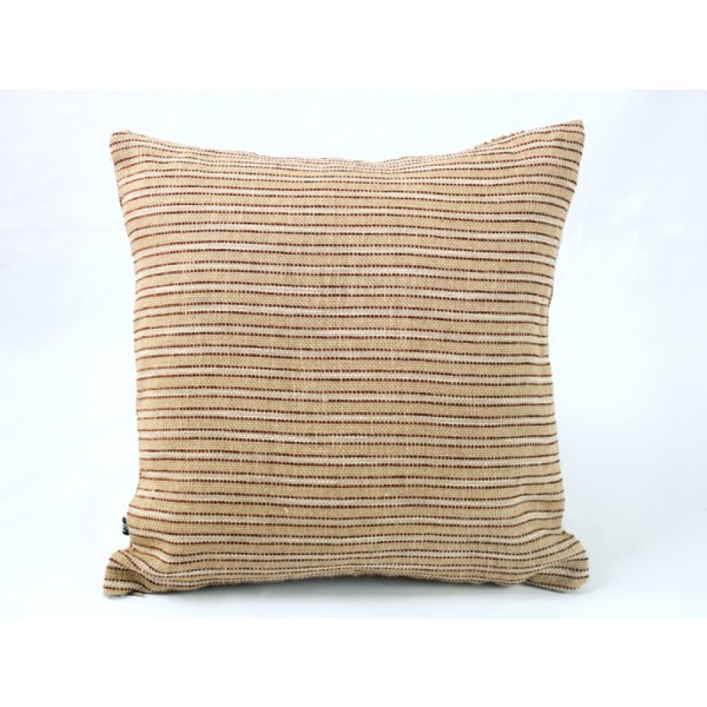 Jwk Home Hasır (Jüt) Kiremit Renk Çizgili Kırlent Kılıfı (45X45) - 45 x 45 cm - Kiremit Rengi Kırlent / Mobilya Yastığı Fiyatı