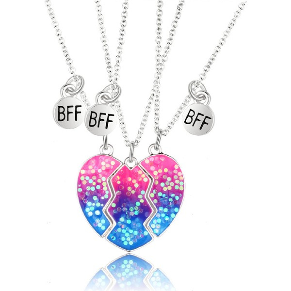 Jwl Bff Arkadaşlık Renkli Kalpli Kolye Best Friends Forever Kolyesi 3lü En Iyi Arkadaş Kolyeleri Bijuteri Kolye Fiyatı
