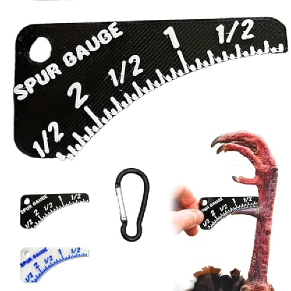 Jytrew Wild Turkey Spur Gauge, Precision Turkey Hunting Tool for Measuring Length, Professional Accurate Spur Measurement & Age Determination Accessories for Hunting Enthusiasts Gifts(Black*1pcs)