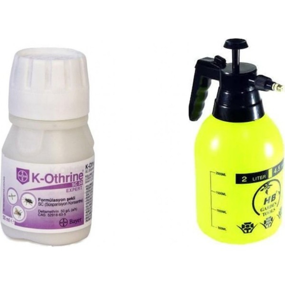 K-Othrine Sc 50 + 2 lt Spreyleme Pompa Sinek-Kene-Haşere Kovucu Fiyatı