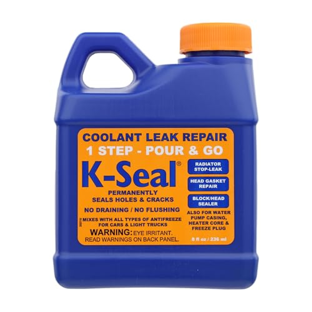 K-Seal ST5501 Multi-Purpose One Step Permanent Coolant Leak Repair, 8oz, Pour and Go, Mixes with All Antifreeze, No Flushing Required