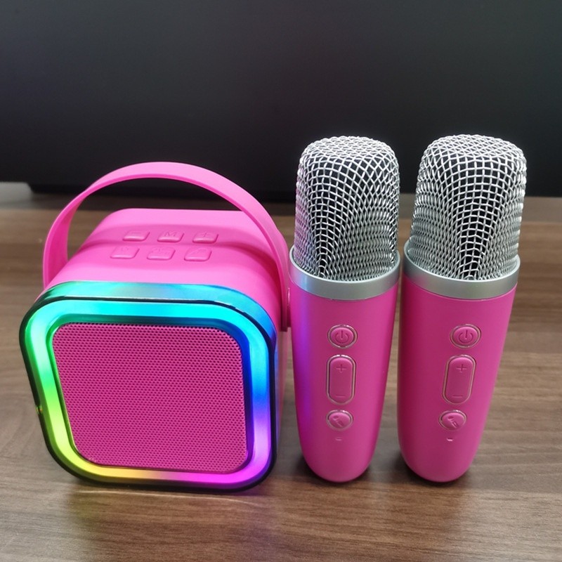 K12 Bluetooth Ses Mikrofonu Taşınabili Karaoke Mikrofonu Küçük Hoparlör Rose - Beyaz Bluetooth Hoparlör Fiyatı