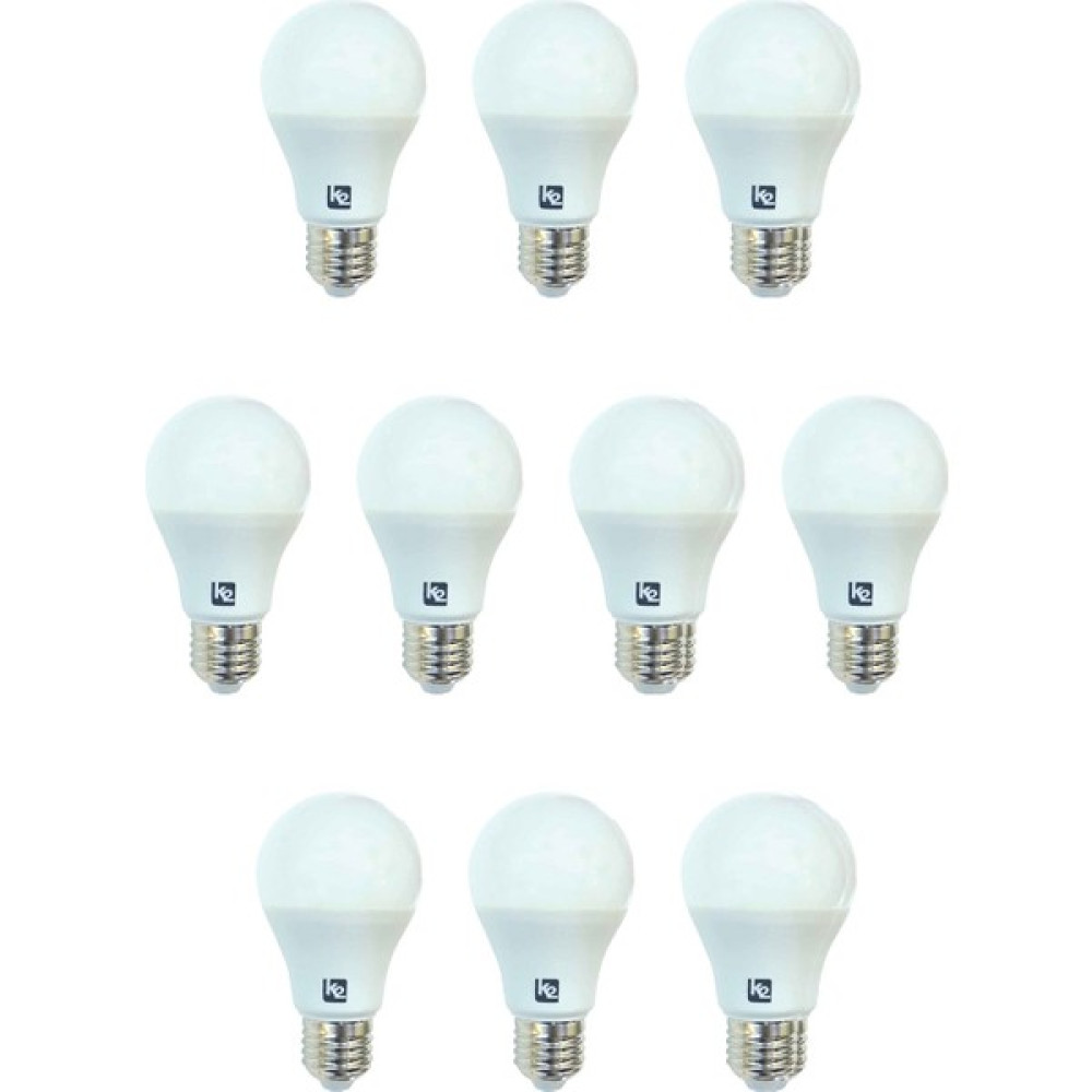 K2 12W E27 Duylu LED Ampul Beyaz Işık 6500K 10 Adet - 10 - 20 W Led Aydınlatmalar Fiyatı
