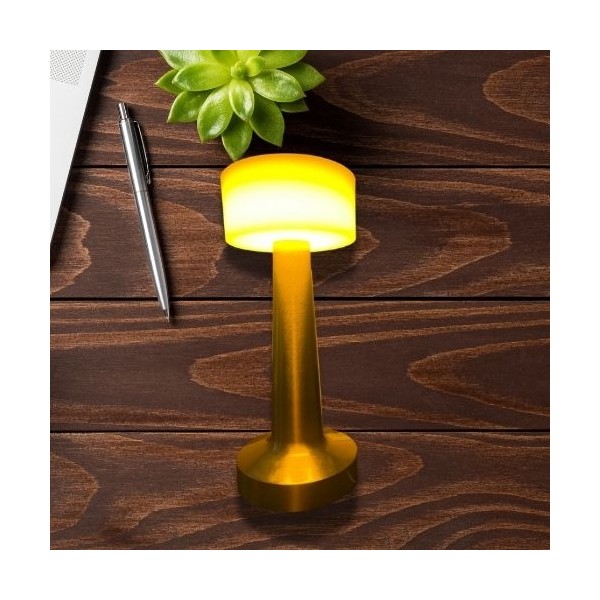 K2 Global KML103 3 Fonksiyonlu Şarjlı ve Dimli Krom LED Masa Lambası (Beyaz + Ilık Beyaz + Gün Işığı) - Kahverengi Ofis Masa Lambası Fiyatı