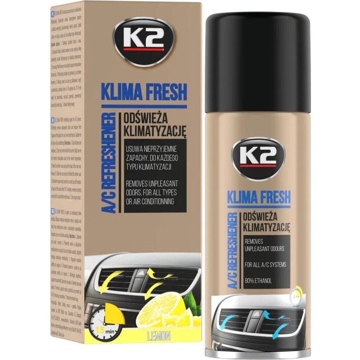 K2 PRO K2 Klıma Fresh Lemon(Limon Aromalı) Klima Koku Giderici 150 ml Klimalar Fiyatı