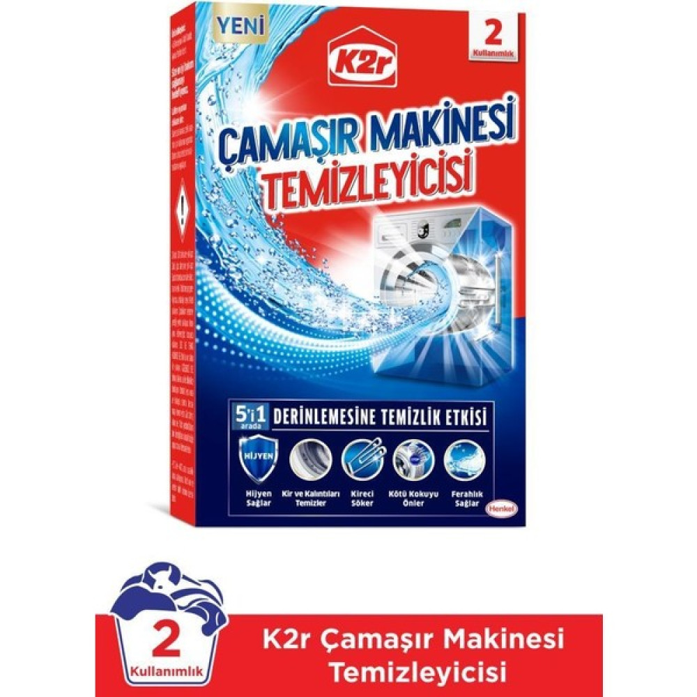 K2R Çamaşır Makinesi Temizleyici 2X75 gr - 150 gr Çamaşır Makinesi Ürünleri Fiyatı