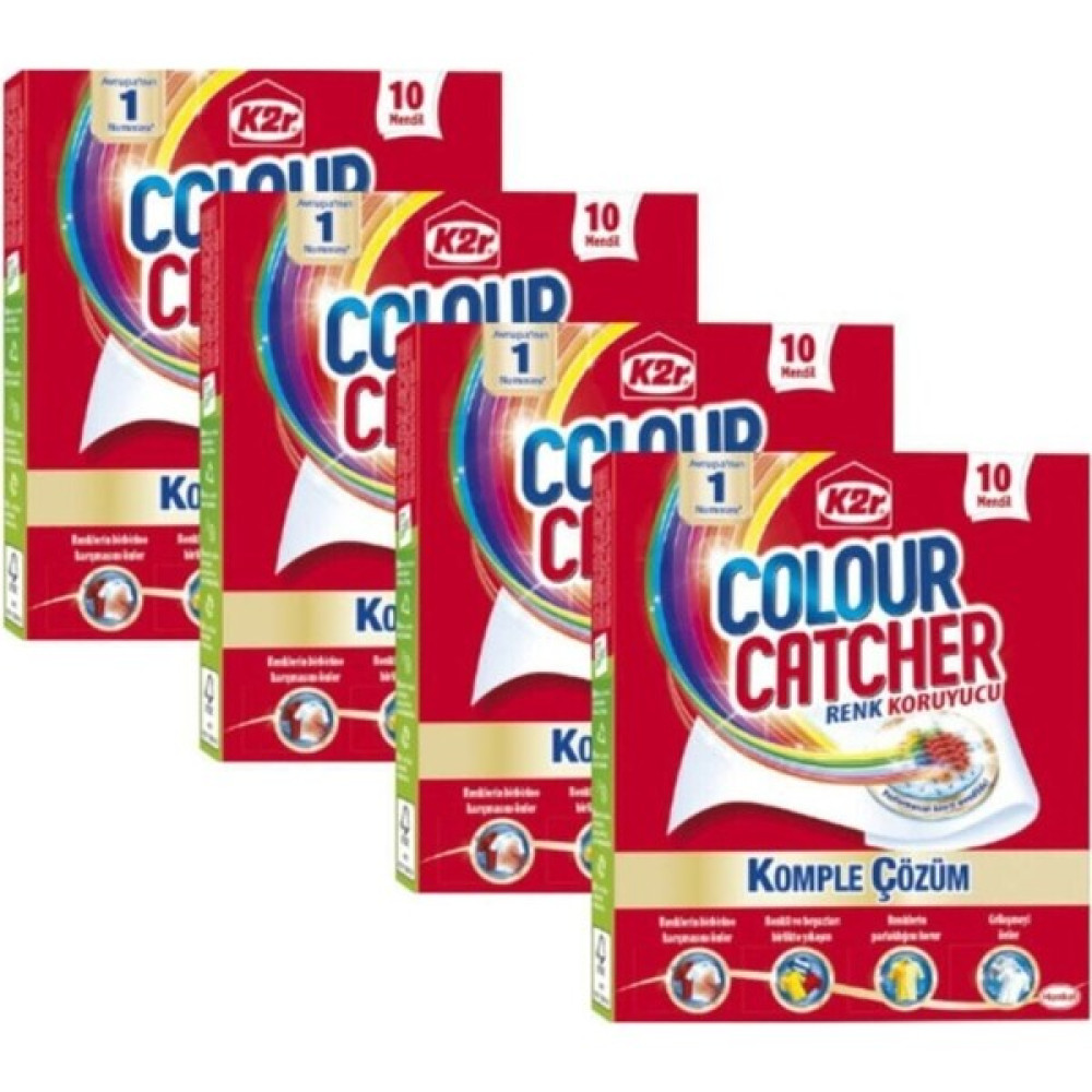 K2R Colour Catcher Renk Koruyucu Mendil 10'lu 4 Pake Kağıt Mendil Fiyatı