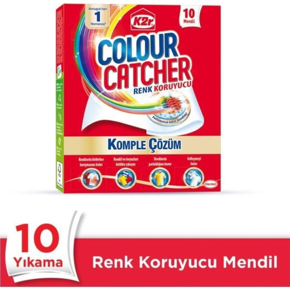 K2R Renk Koruyucu Mendil 10'lu Paket (10 Yıkama) Kağıt Mendil Fiyatı
