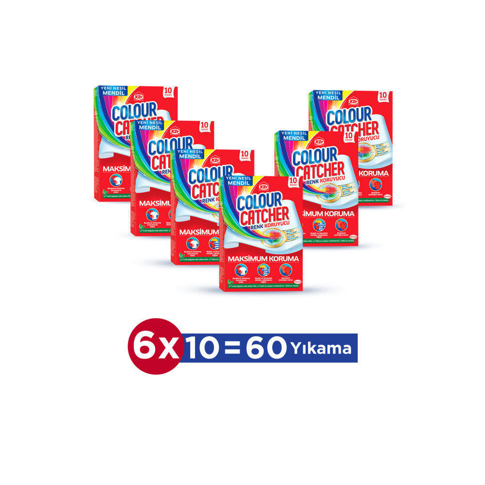 K2R Renk Koruyucu Mendil 6 X 10lu Paket (60 YIKAMA) Çamaşır Yıkama Fiyatı