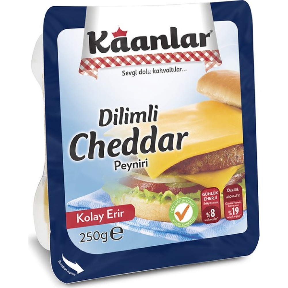 Kaanlar Dilimli Cheddar 250 gr Diğer Fiyatı