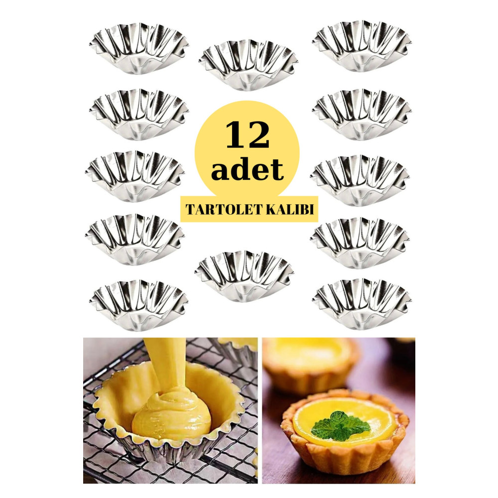 Kabak Home 12 Adet Tartolet Kalıbı Kek Kurabiye Tart Kalıbı Kek Kalıpları Fiyatı