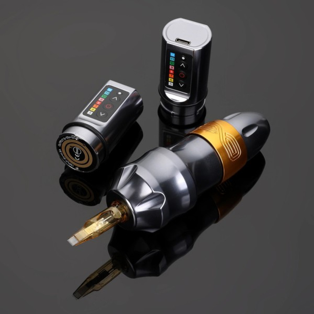 Kablosuz Dövme Cihazı Ultra Güçlü Profesyonel Tattoo Pen Makinesi - Gümüş Sağlık / Bakım / Kozmetik Fiyatı