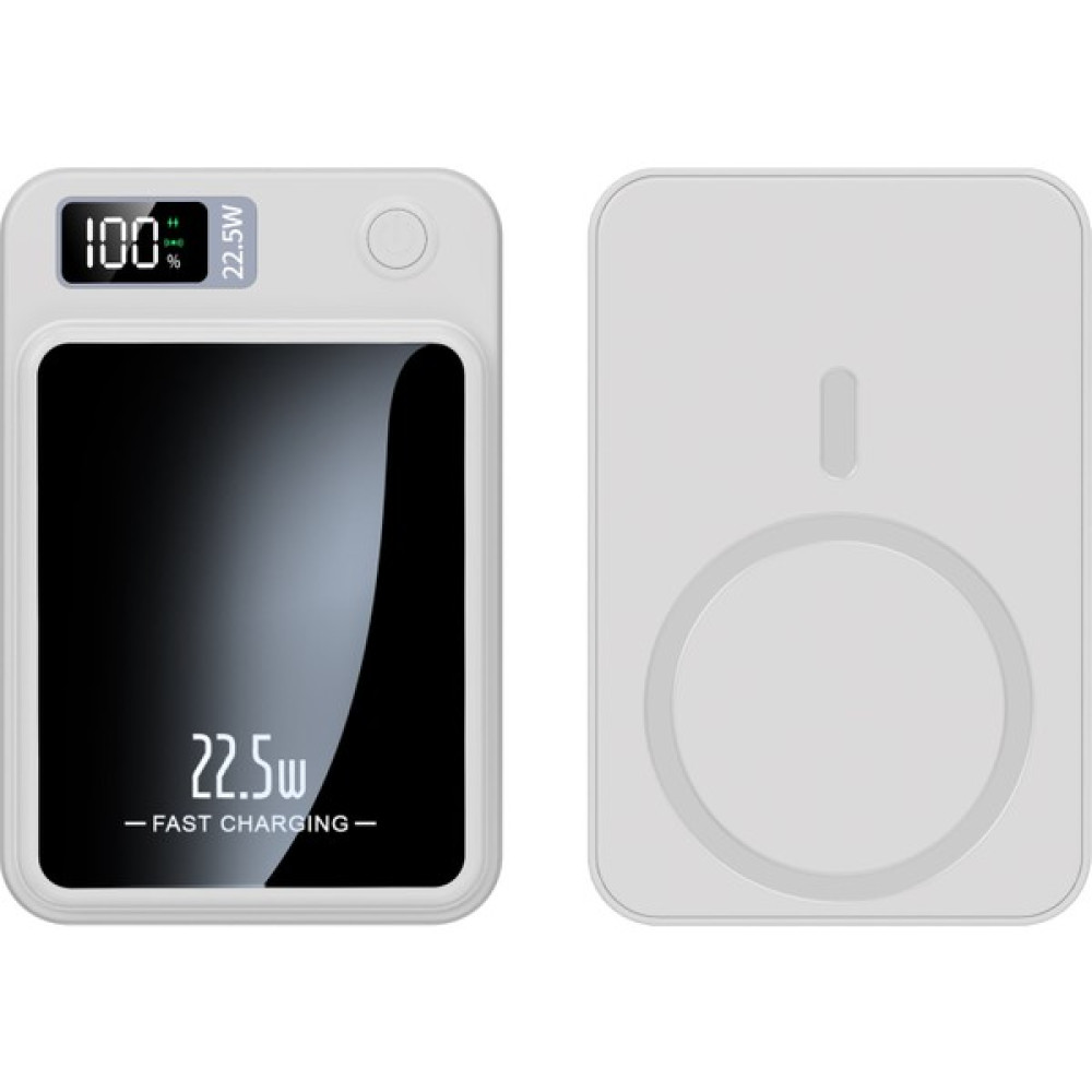 Kablosuz Şarj Güç Bankası 10000MAH 15W Manyetik Kablosuz Şarj Harici Pil iPhone 13 14 Pro Max Için Taşınabilir Güç Bankası (Yurt Dışından) - Beyaz Taşınabilir Şarj Cihazı - Powerbank Fiyatı
