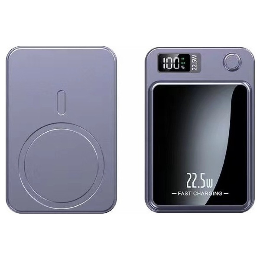 Kablosuz Şarj Güç Bankası 10000MAH 15W Manyetik Kablosuz Şarj Harici Pil iPhone 13 14 Pro Max Için Taşınabilir Güç Bankası (Yurt Dışından) - Mor Taşınabilir Şarj Cihazı - Powerbank Fiyatı