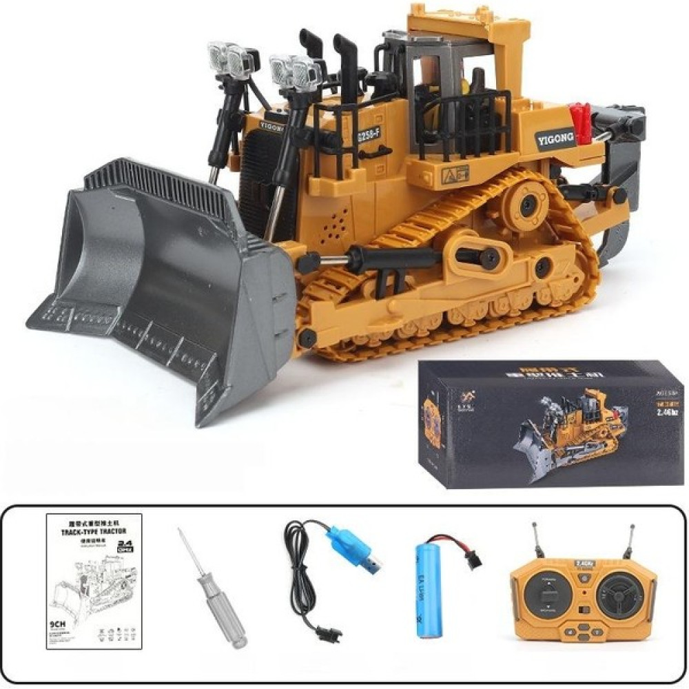 Kablosuz Uzaktan Kumanda Buldozer Modeli Iş Makinesi Oyuncak (Yurt Dışından) - Sarı Oyuncak Araç Fiyatı