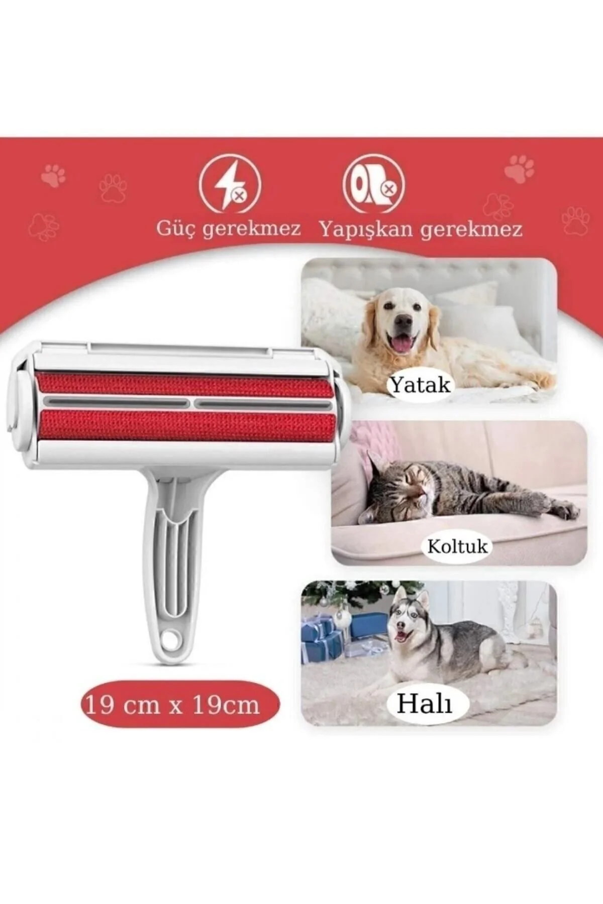 Kacar Kitchen Kedi Köpek Tüyü Toz Kıl Toplayıcı Gırgır Hazneli" Evcil Hayvan Ürünleri Fiyatı