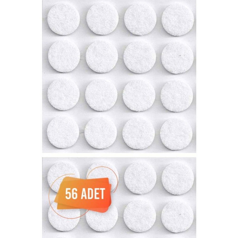 KACAR Yapışkanlı Mobilya Masa Sandalye Parke Zemin Ayak Koruyucu Kaydırmaz Keçesi 28 mm (56'lı Paket) Nalburiye & Hırdavat Fiyatı