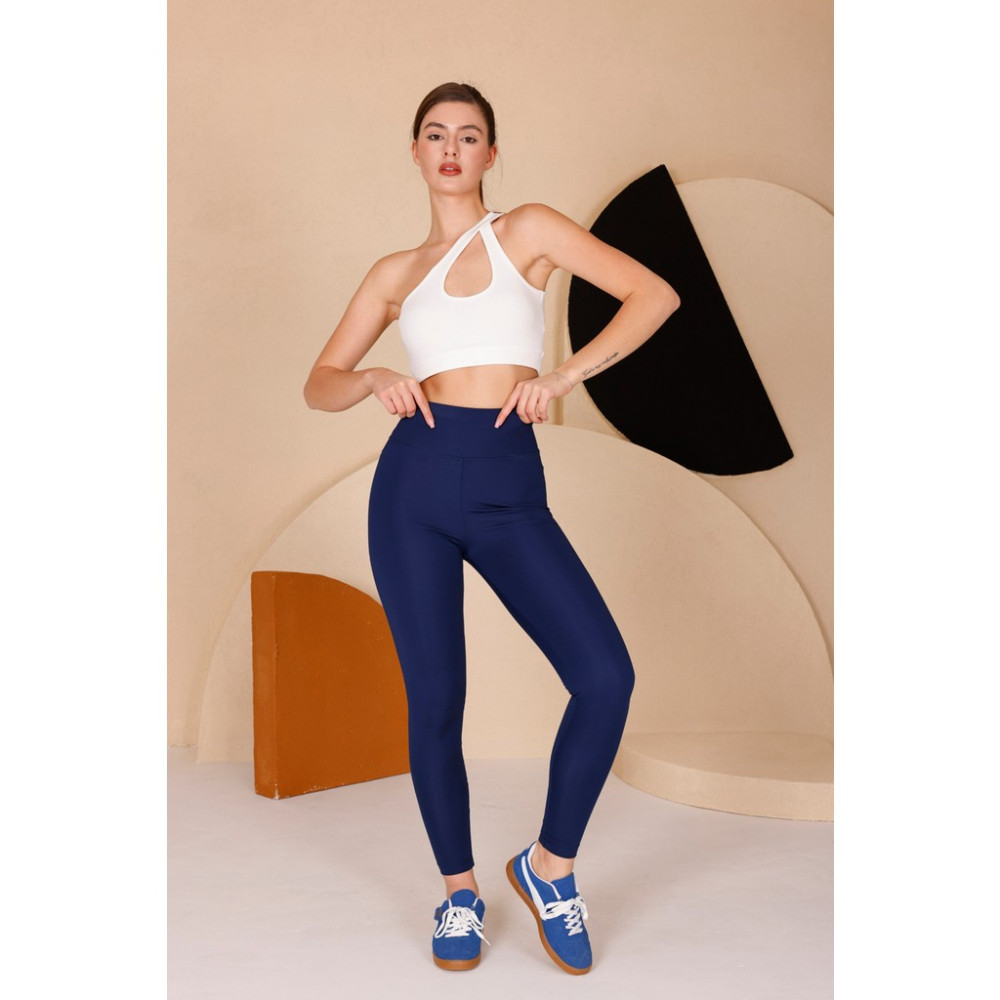 Kadın Açık Lacivert Yüksel Bel Slim Fit Tayt - 3060 Tayt Fiyatı