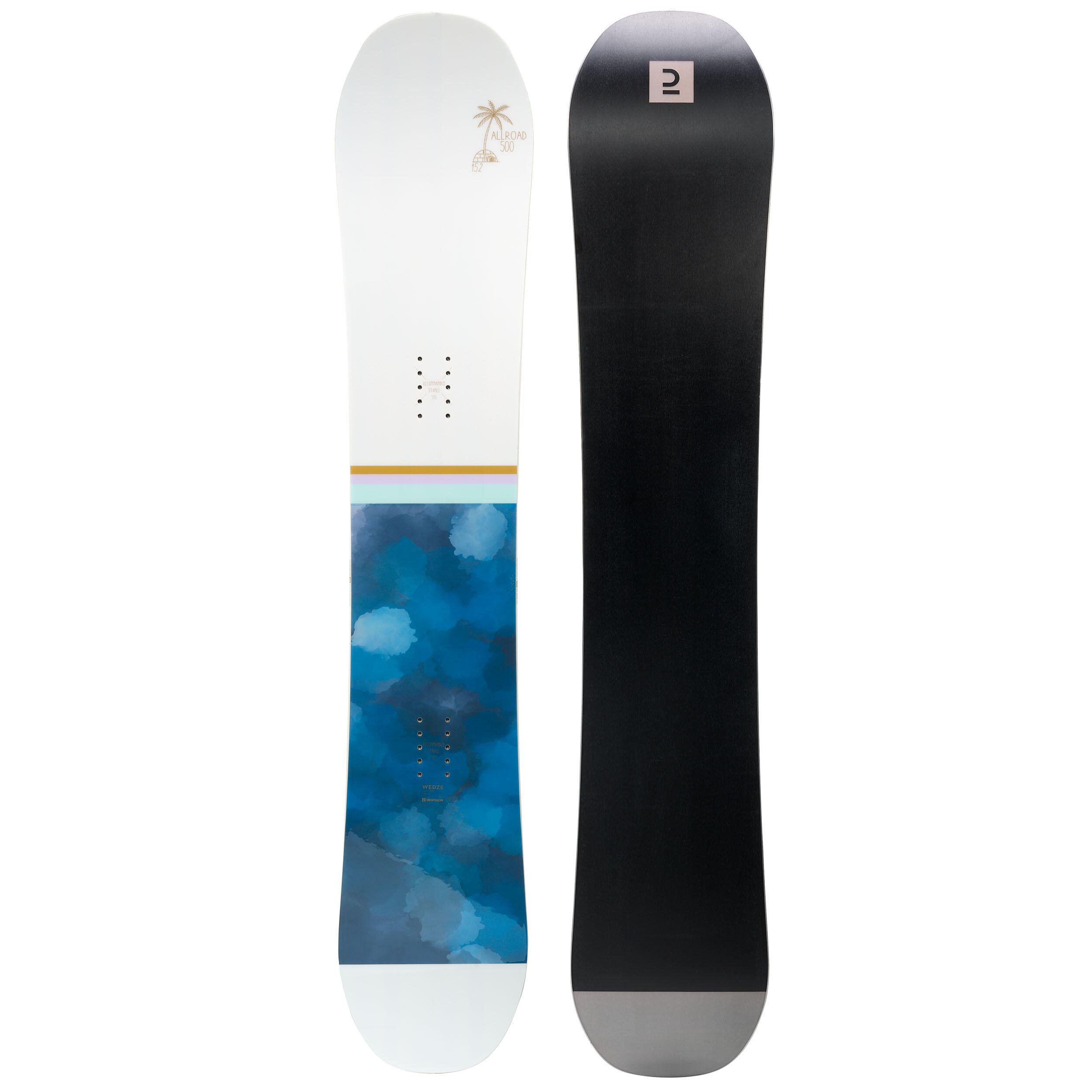 Kadın All Mountain & Freeride Snowboard - Beyaz / Mavi - Allroad 500 Diğer Fiyatı