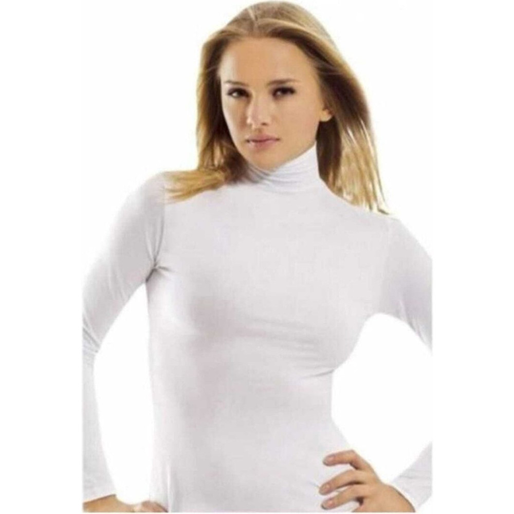 Kadın Beyaz Boğazlı Penye Kumaş Body İç Body Fiyatı