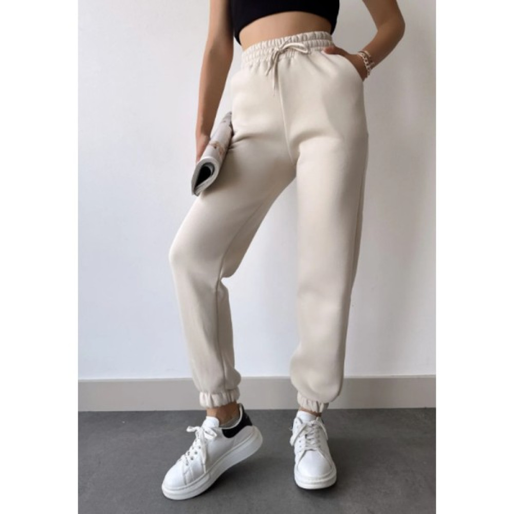 Kadın Kışlık Kalın Içi Polarlı Yüksek Bel Paçası Lastikli Basic Jogger Eşofman Altı Kadın Eşofman Fiyatı