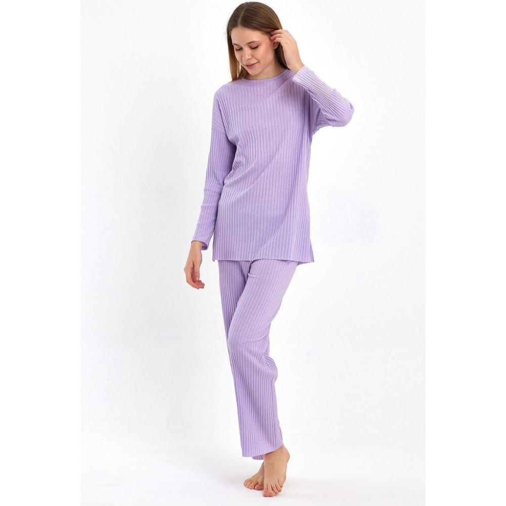 Kadın Lila Kadın Fitilli Raporlu & Eşofman, Gündelik Ev Giyim Pijama Takımı Kadın Pijama Fiyatı