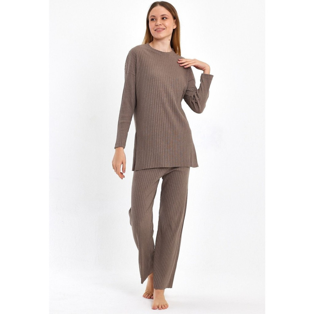 Kadın Lila Kadın Fitilli Raporlu & Eşofman, Gündelik Ev Giyim Pijama Takımı Kadın Pijama Fiyatı