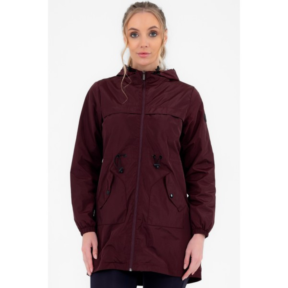 Kadın Maroon (Mürdüm) Rüzgarlık Sabit Kapüşonlu Desenli Astarlı Su İtici Mevsimlik İnce Ceket 6562 Yağmurluk & Panço (Outdoor) Fiyatı