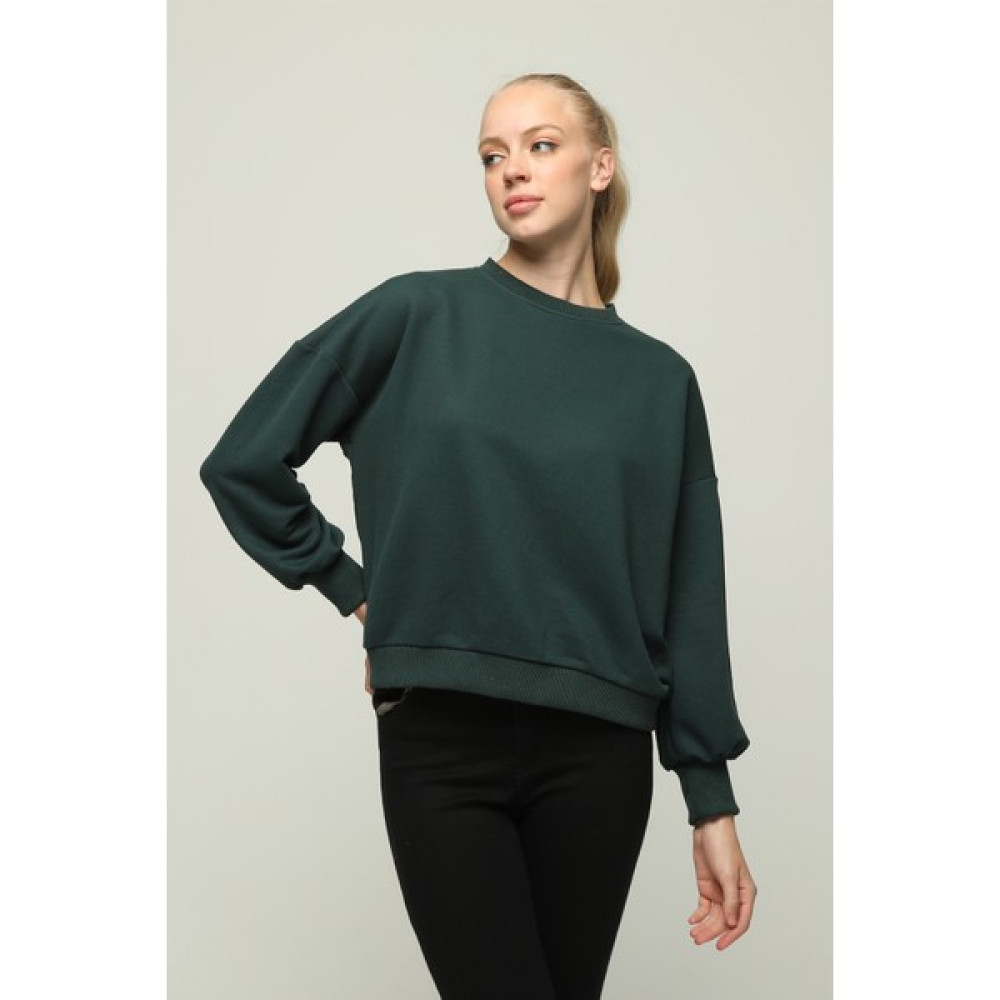 Kadın Regular Fit Bisiklet Yaka Sweatshirt Bayan Sweatshirt Fiyatı