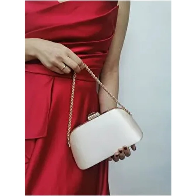 Kadın Saten Ten Nude Abiye Clutch Portföy Zincir Askılı El Düğün Nişan Gece Omuz Çantası Giyim & İç Giyim Fiyatı
