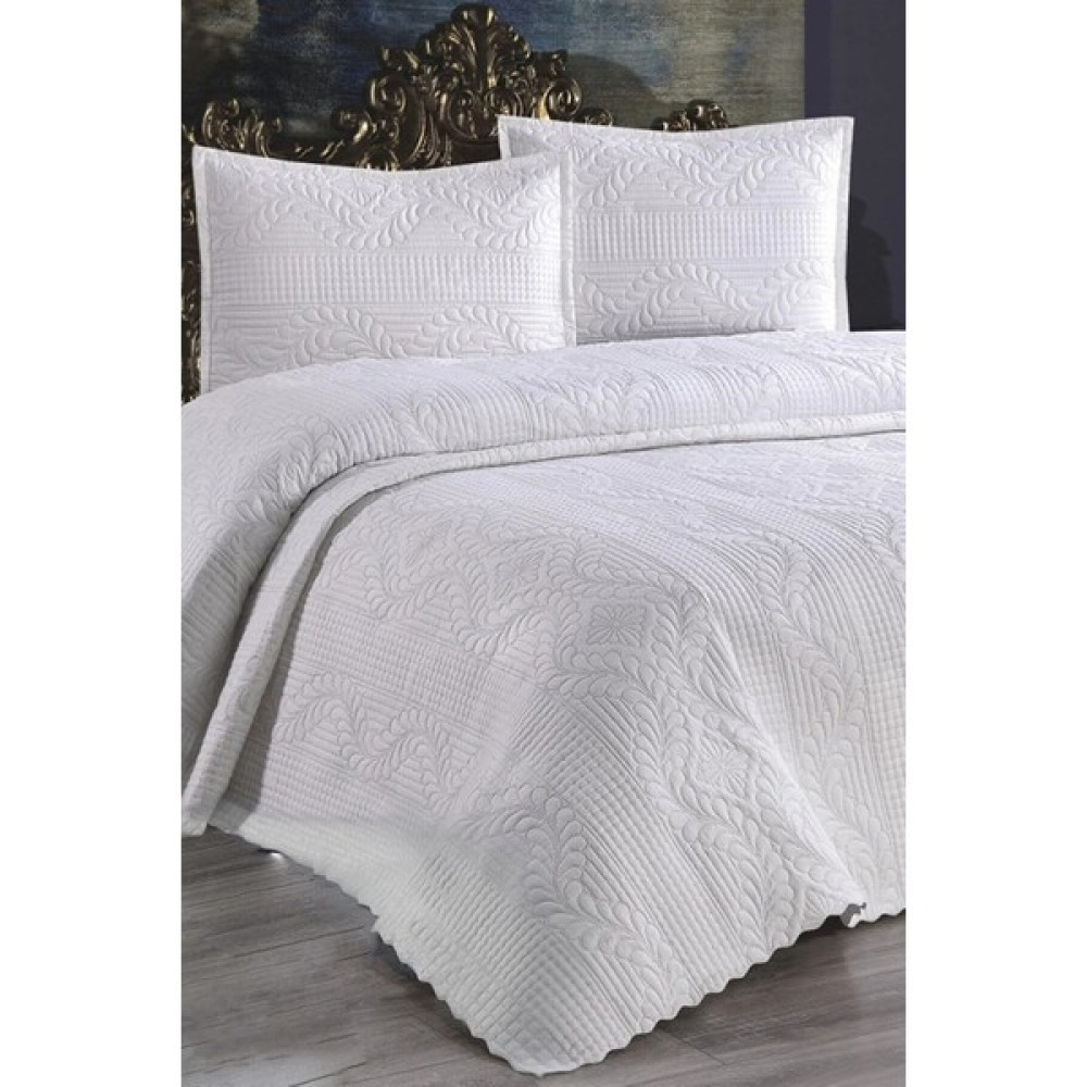 Kadınca Dükkan Tek Kişilik Microfiber Yatak Örtüsü Takımı Krem - 180 x 250 cm Yatak Örtüsü Fiyatı