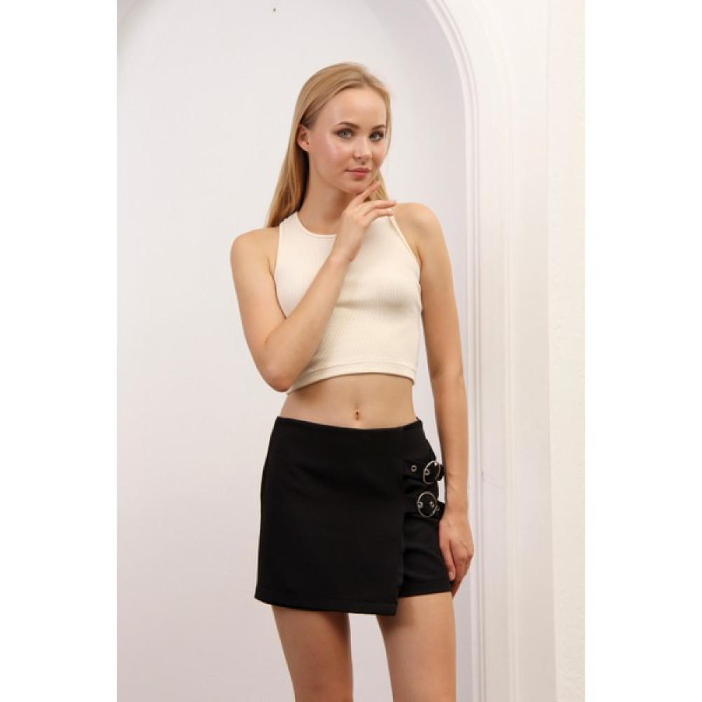 Kadın,halter Yaka,fitilli, Crop, Bluz Bluz Fiyatı